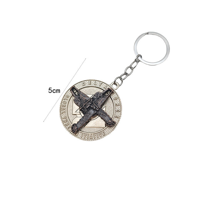 Wholesale Alloy throwing knife backpack keychain