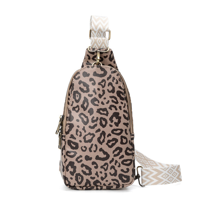Wholesale Leopard print crossbody bag for women chest retro print waist bag shoulder bag