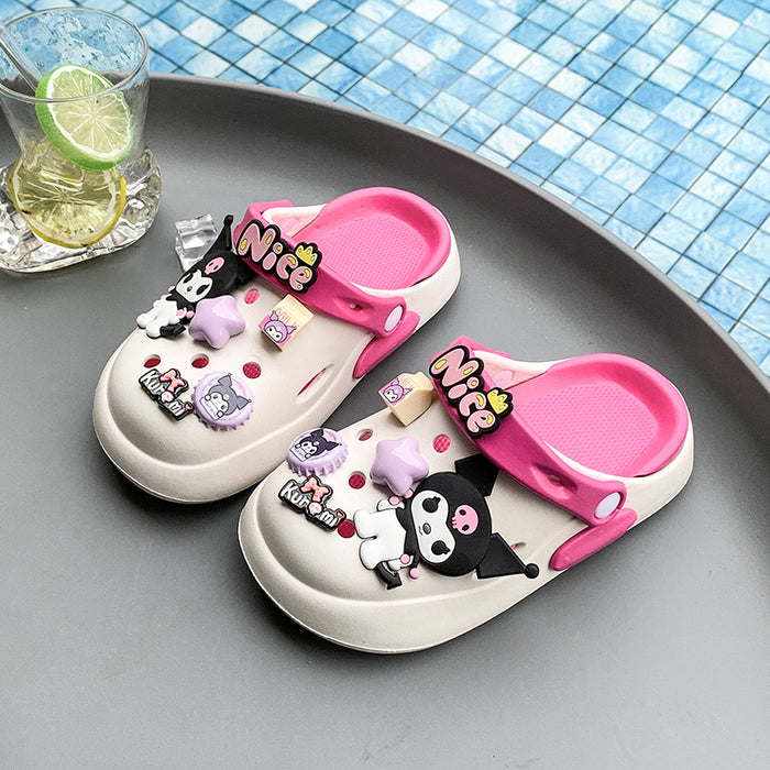 Wholesale Slippers Cartoon Double Color All-match Hole Shoes Soft Sole Non-slip Toe Sandals