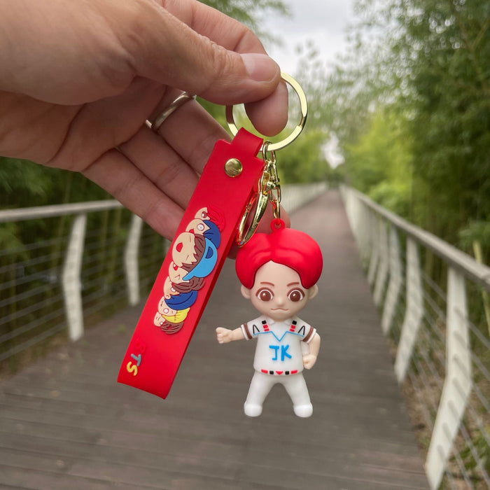 Wholesale Q-version keychain cute bag pendant car keychain ring hanging decoration small gift wholesale