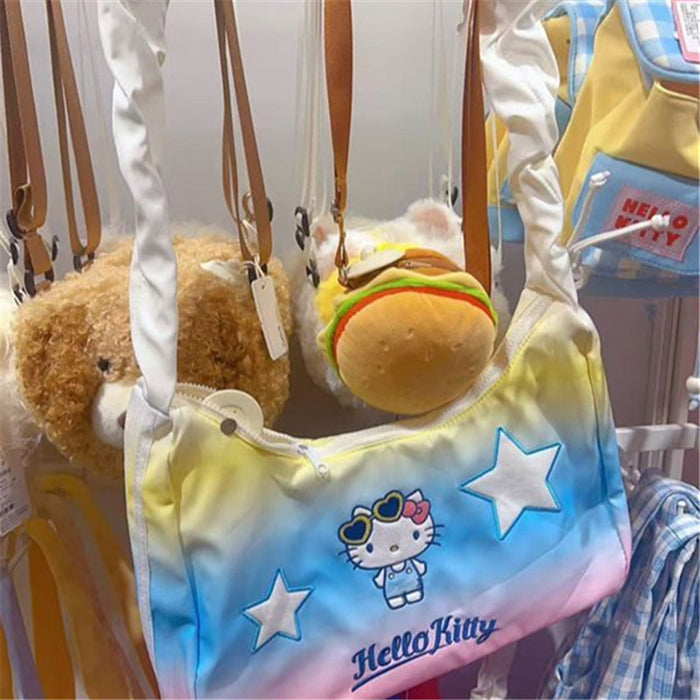 Wholesale  gradient bag women' s bag large capacity new Korean shoulder bag versatile class broadband crossbody bag