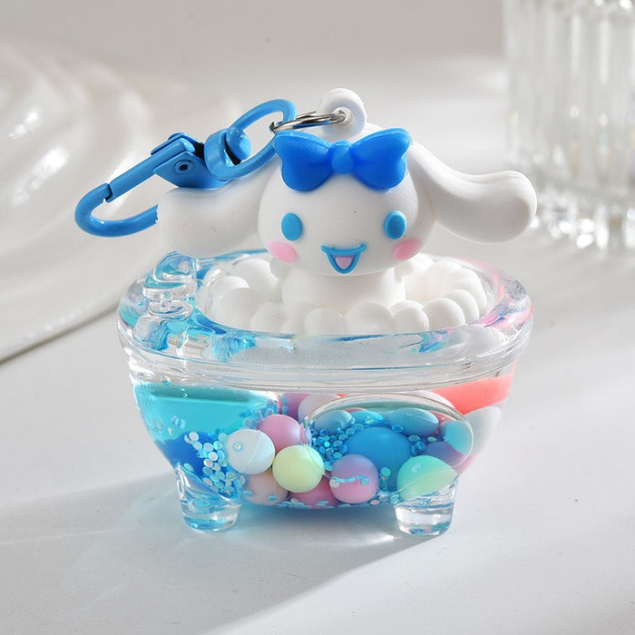 Wholesale Cartoon Quicksand Swim Ring Keychain
