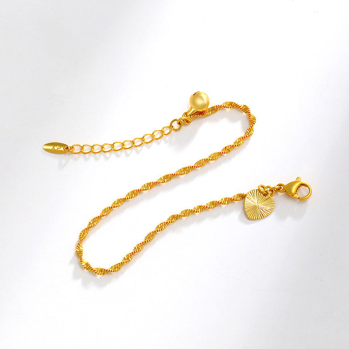 Wholesale Personalized Double Water Wave Chain Bell Bracelet Alloy JDC-BT-XP002