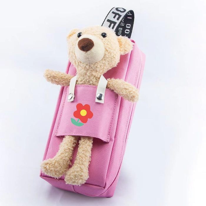Wholesale Children's Pencil Bags Bear Detachable Double Layer