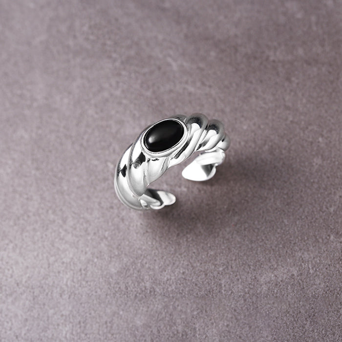 Wholesale Pure silver ring, fashionable, simple, personalized, stylish, and open mouth ring