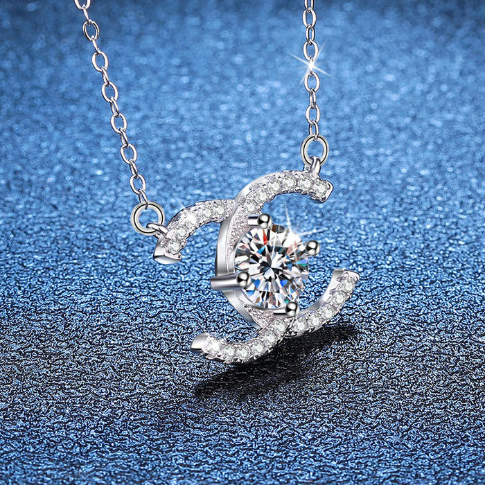 Wholesale Pure silver necklace, moissanite necklace