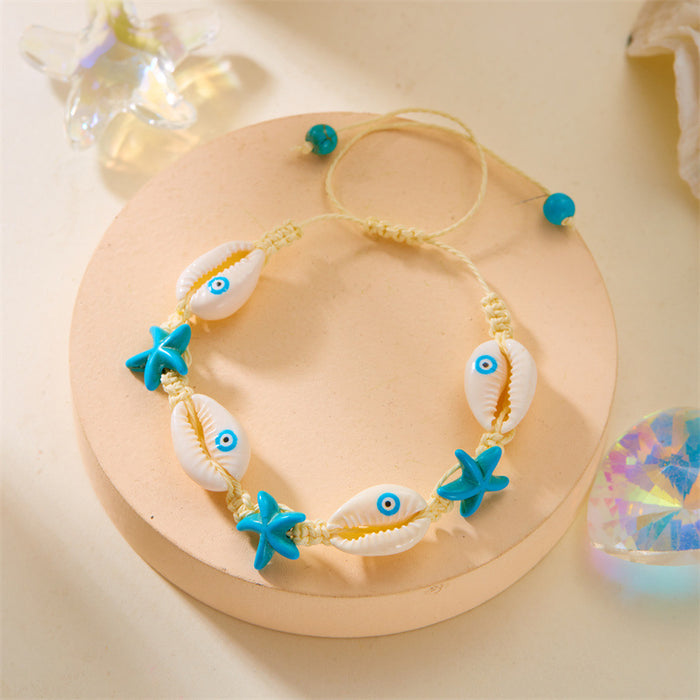 Wholesale Bohemian Sea Star Shell Beaded Bracelet Summer Beach Vacation Jewelry Accessory