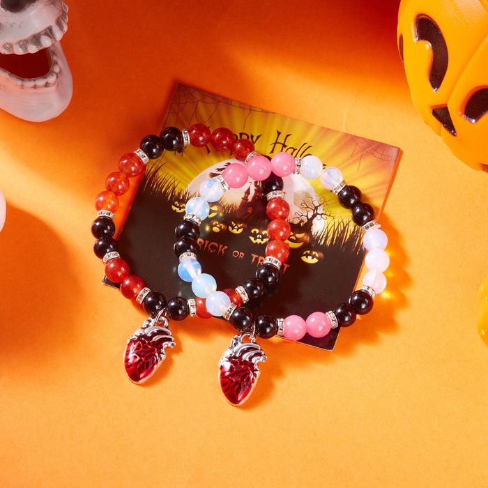 Wholesale  bracelet dark style skull pumpkin pendant blood drop bracelet set