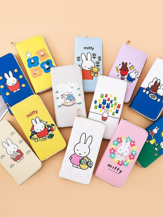 Wholesale PU Leather Cartoon Rabbit Coin Purse Card Holder Wallet Color Block Everyday Fashion Accessory