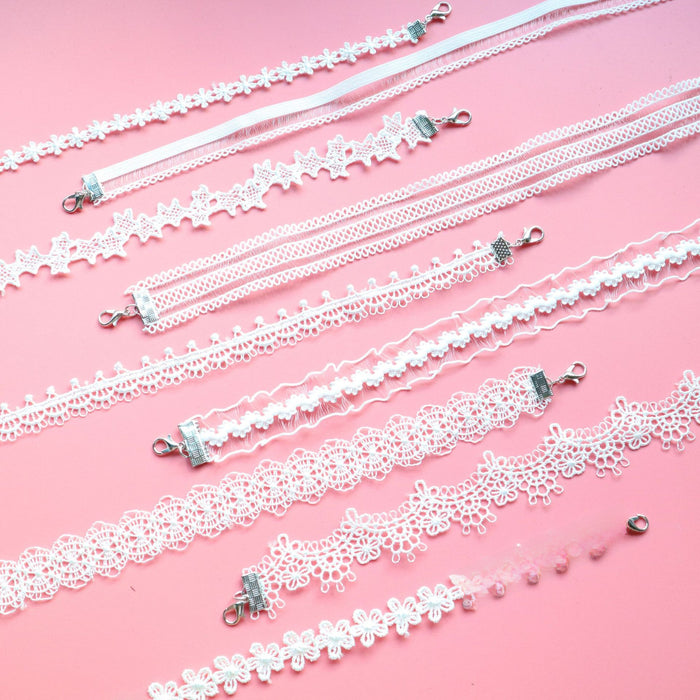 Wholesale Simple necklace, temperament, neckband accessories, floral lace, collarbone chain