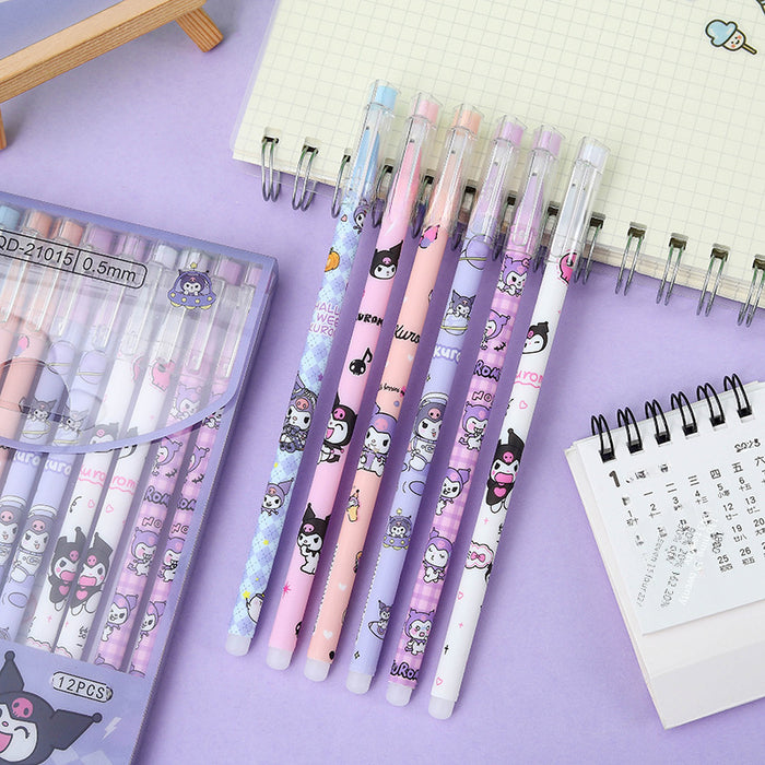 Wholesale Creative cartoon elf straight pole neutral pen, cute student, erasable signature pen, office gift