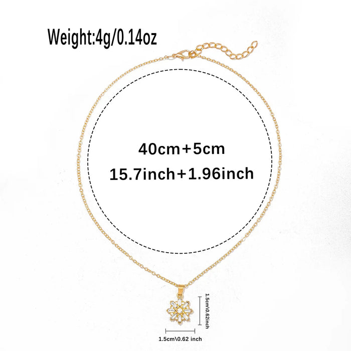 Wholesale Jewelry Fashion Alloy Diamond Pendant, Small and Versatile Flower Necklace