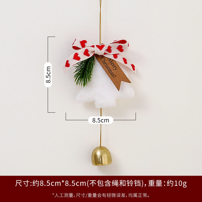 Wholesale Christmas Tree Bell Pendant Hanging Bell Door Bell Hanging Decoration Christmas Car Hanging Wind Bell Gift Christmas Decoration