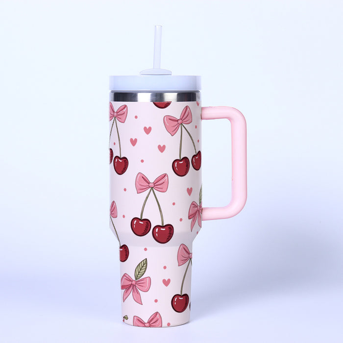 Wholesale Pink bow heart Stainless Steel  Thermos ice bullies cup