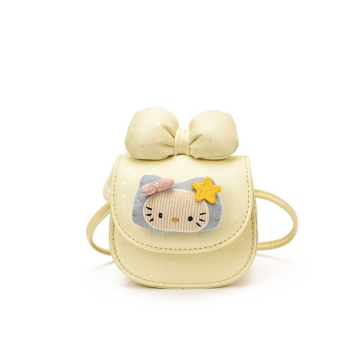 Wholesale Bow Design Pu Shoulder Crossbody Bag For Girls Cute Cartoon Fashion Accessory