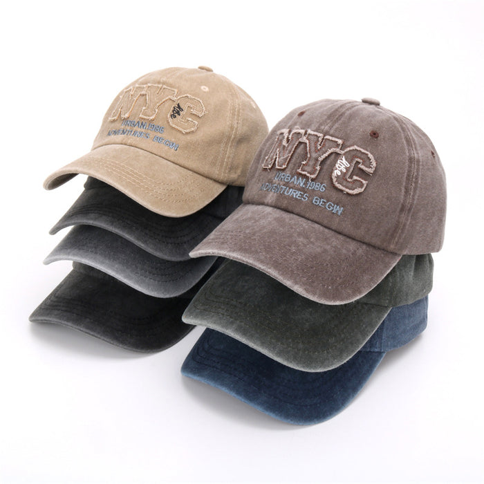 Wholesale Retro baseball cap, men's curved duckbill cap, letter sunshade and sun protection hat