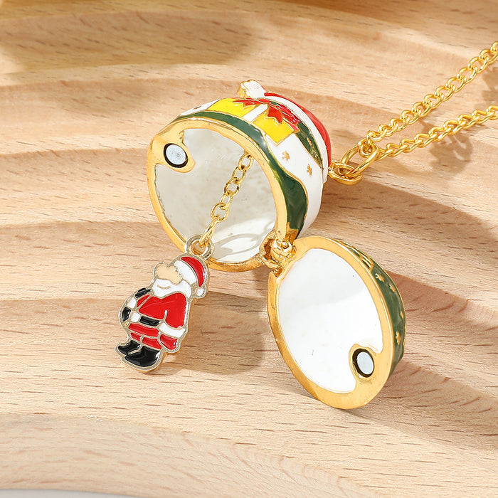 Wholesale Christmas Jewelry Pendant Cartoon Alloy Necklace