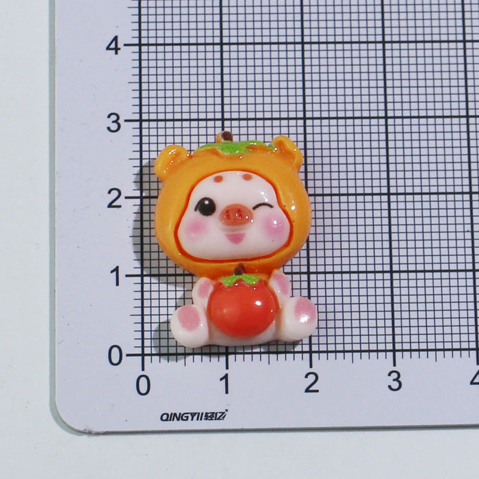 Wholesale Cartoon fruit resin accessories keychain jewelry small accessories hairpin decorative patch