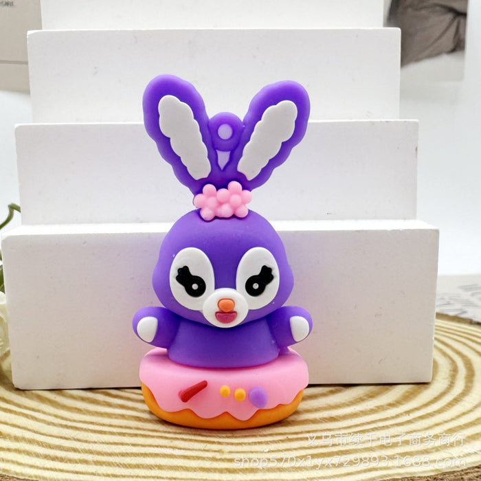 Wholesale Cartoon keychain accessories, soft rubber figurine bag decorations