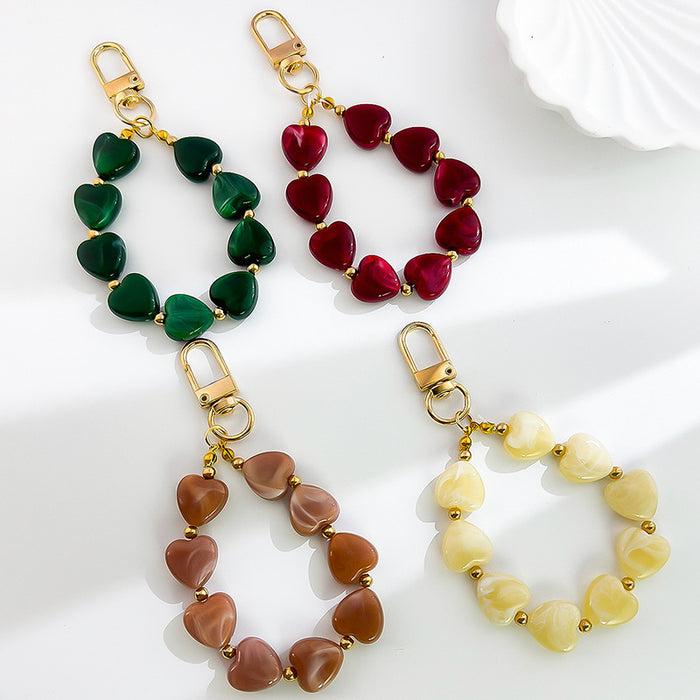 Wholesale Acrylic resin heart-shaped bead decoration