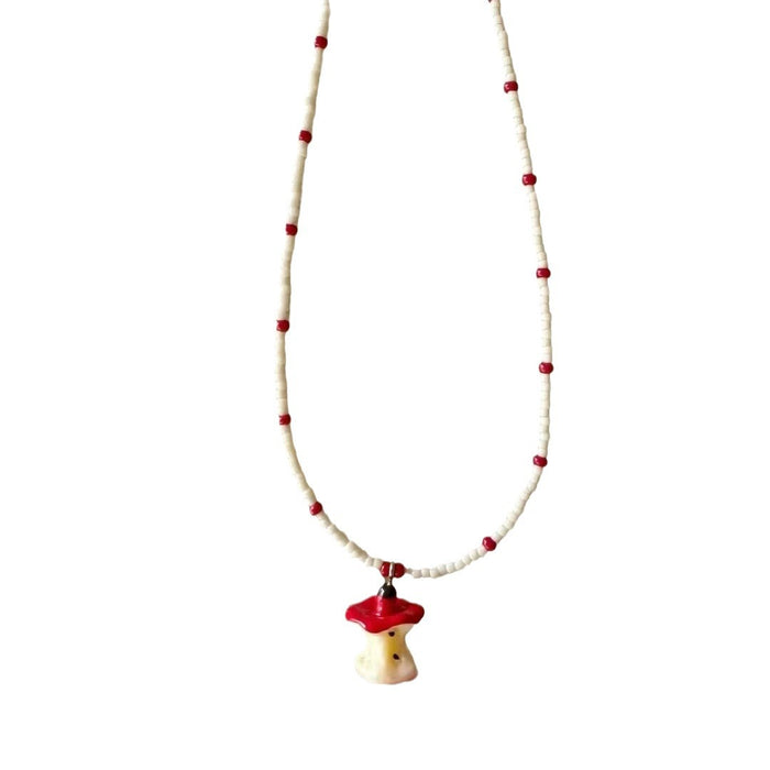 Wholesale   Apple Core Beaded Necklace Female  All-match Clavicle Chain