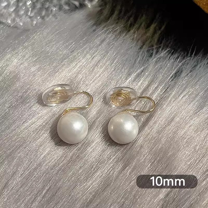 Wholesale  white pearl earrings female S925 silver needle  earrings