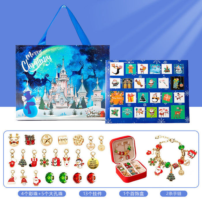 Wholesale Christmas DIY Bracelet Blind Box Gold 31 Grid Advent Calendar Jewelry Accessory Gift