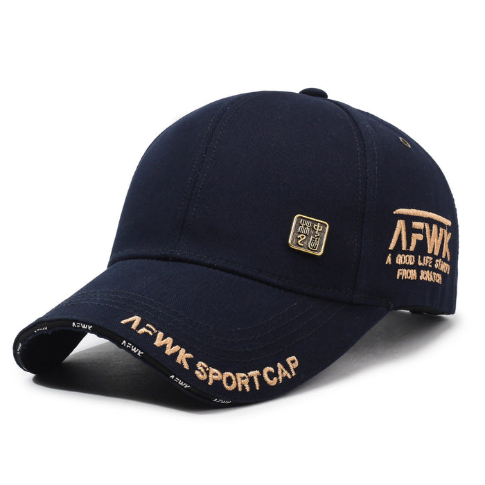 Wholesale Copper embroidered baseball cap, hardtop metal vent, sun shading and sun protection duckbill cap
