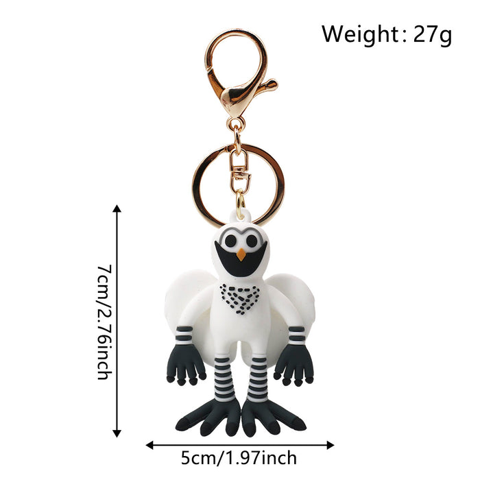 Wholesale Horror game merchandise  reindeer and owl keychain