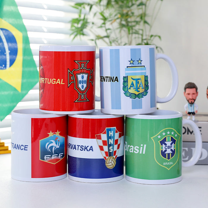 Wholesale World Cup Stylish Ceramic Mugs with National Team Logos