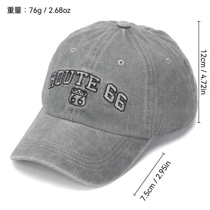 Wholesale Vintage Washed Baseball Cap with English Letter Embroidery - Casual Sun Hat for Outdoor Daily Wear