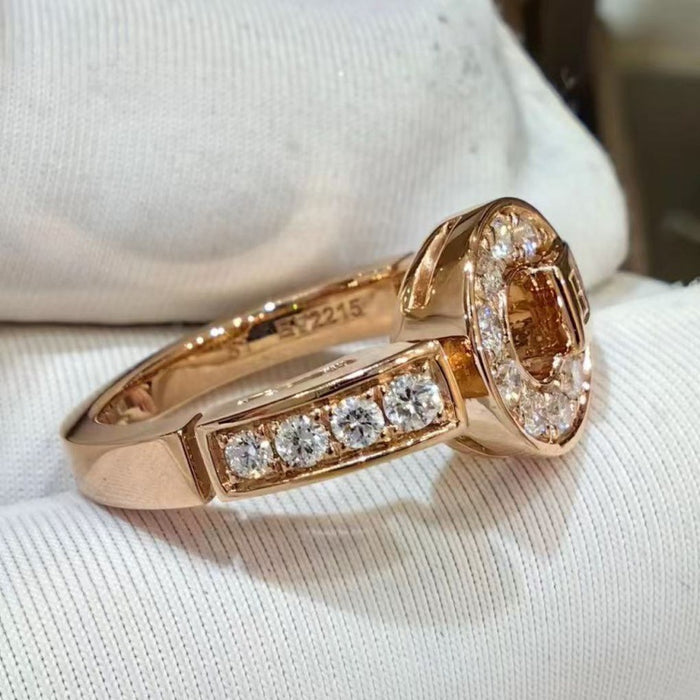 Wholesale Ring electroplated rose gold full diamond couple ring for men and women