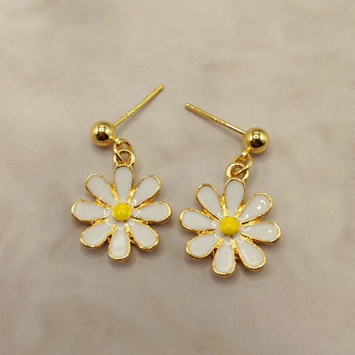 Wholesale Daisy Alloy Earrings JDC-ES-Chengx008