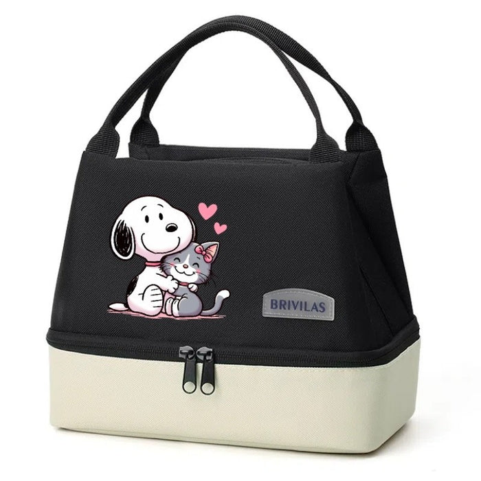 Wholesale Cartoon Cute Print Double-Layer Insulated Bag  Handbags