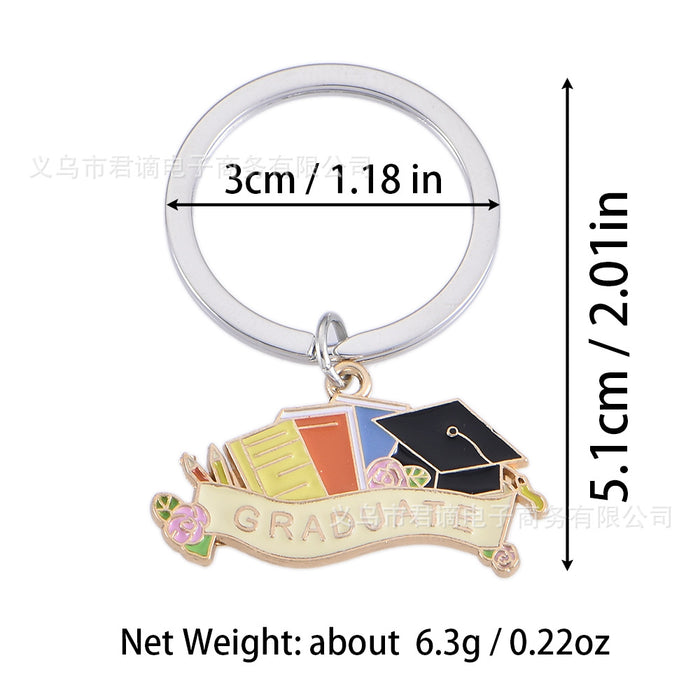 Wholesale Keychain Small Pendant Gift Bag Decoration Metal Oil Dripping Accessories