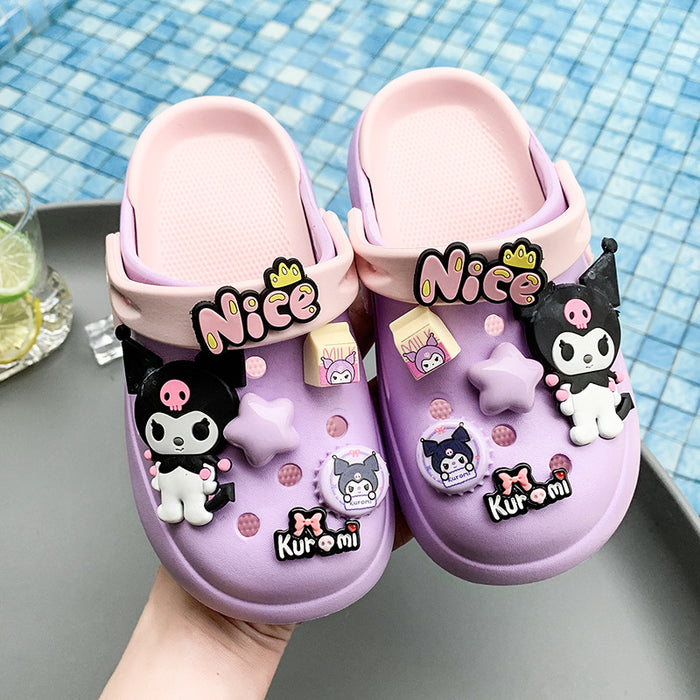 Wholesale Slippers Cartoon Double Color All-match Hole Shoes Soft Sole Non-slip Toe Sandals