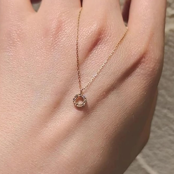 Wholesale Light luxury gold small circle necklace, simple daily commuting feeling, collarbone chain wholesale