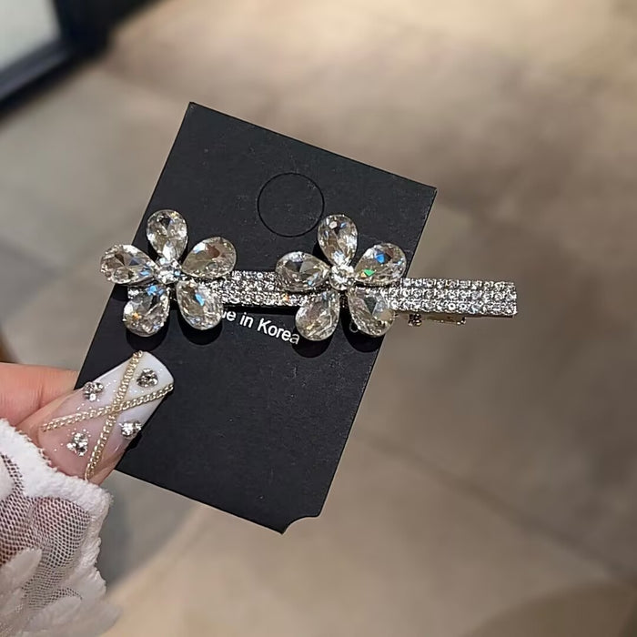 Wholesale Rhinestone Flower Hairpin Side Clip Bangs Side Hairpin Hair Accessory