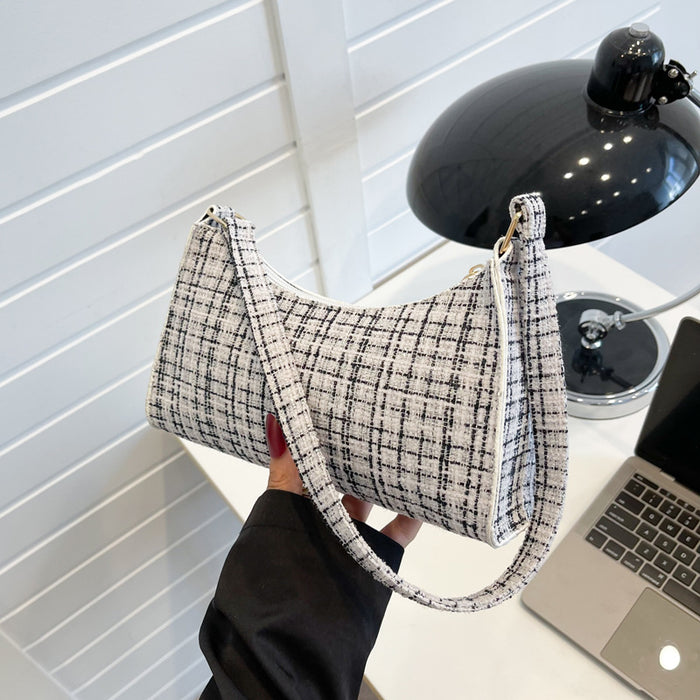 Wholesale Plaid Small Women' s Underarm Bag Cute Casual Phone Gift Resale
