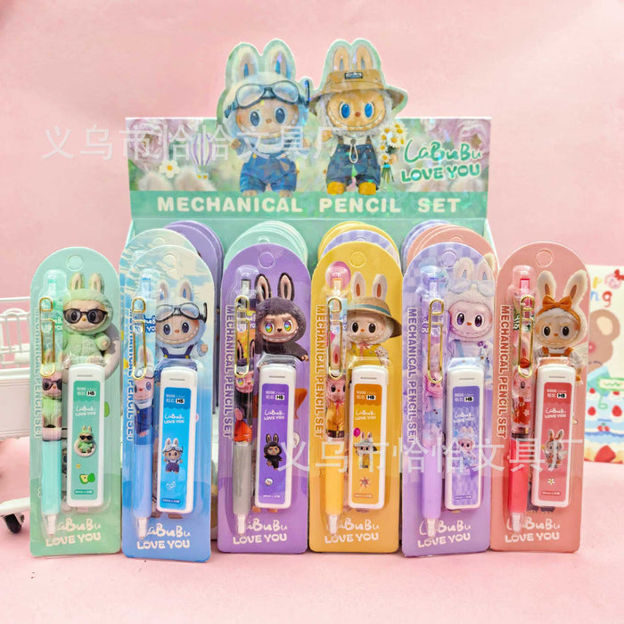 Wholesale Automatic pencil suit cartoon activity pencil with refill non-cutting continuous