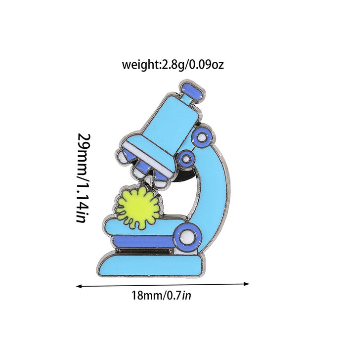 Wholesale Electroplated Metal Chemical Flask Brooch Pin Chic Science Experiment Gene Microscope Design Fashion Jewelry Accessory