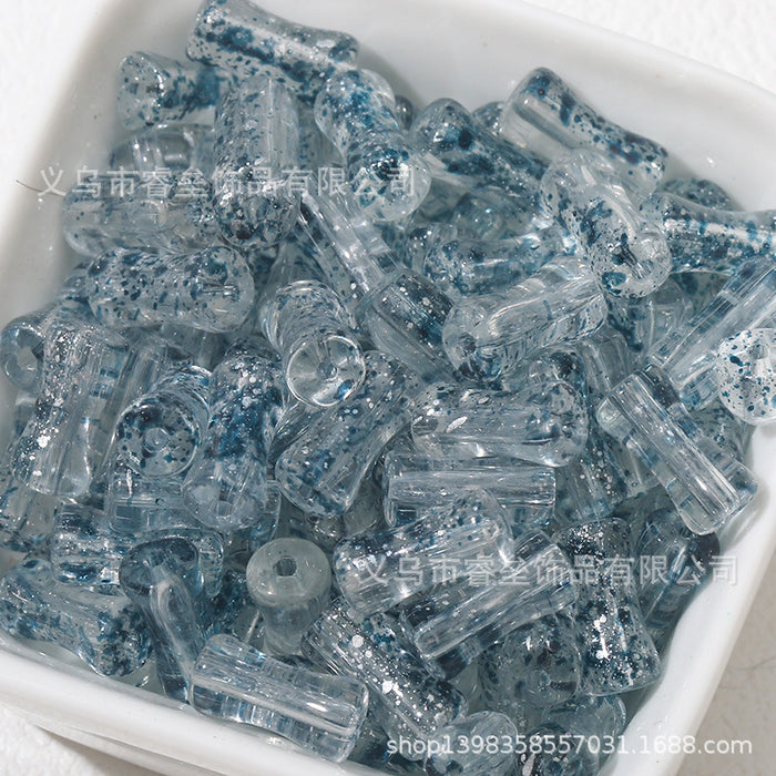 Wholesale 50pcs Bamboo Joint Glass Loose Beads 6mm