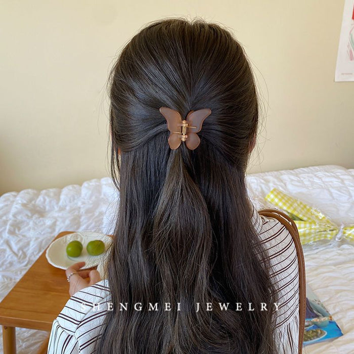 Wholesale Small Grab Clip Double Layer Butterfly Hairpin Bangs Top Clip Headwear