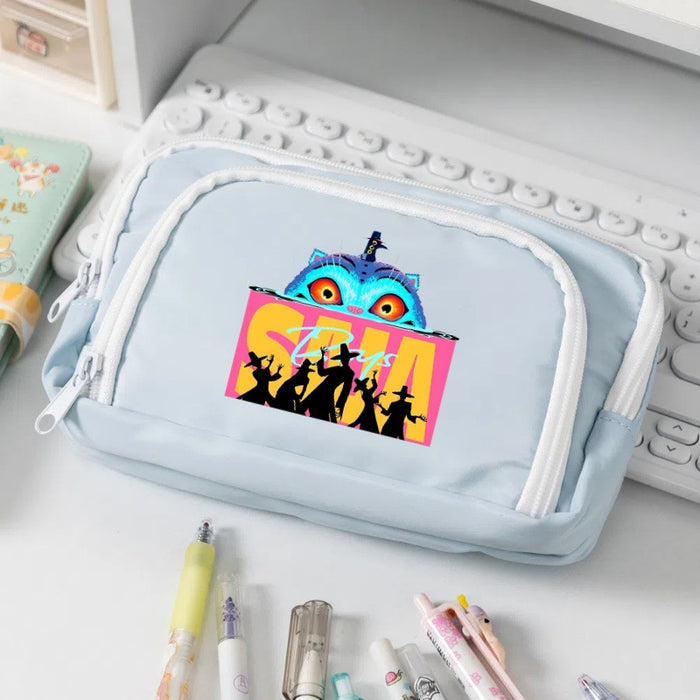 Wholesale Cute cartoon character candy-colored pencil bags for primary and secondary school students