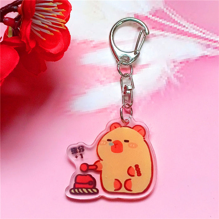 Wholesale Cartoon Keychain Acrylic Double-Sided Key Ring
