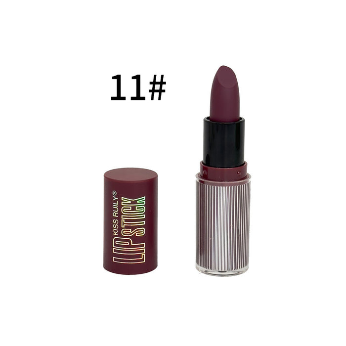Wholesale 12 color lipstick, bare color, matte matte finish, lip gloss that does not fade, moisturizing lips