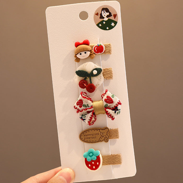 Wholesale Baby hairpins,  children' s hairpins,  cute bowknot fabric clips,  small size,  no hair damage