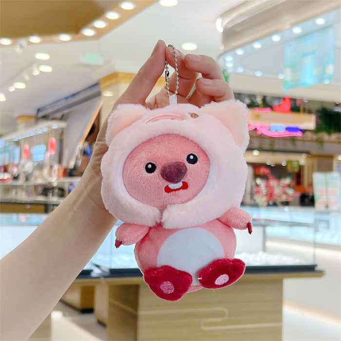 Wholesale  Cute Beaver Pendant Plush Toy Doll  Bag Pendant Keychain