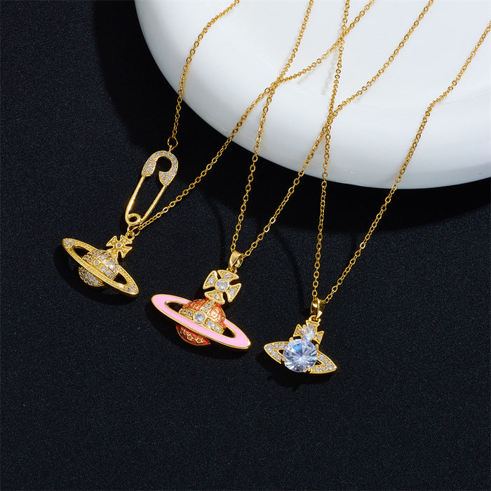 Wholesale Saturn necklace niche design Necklace