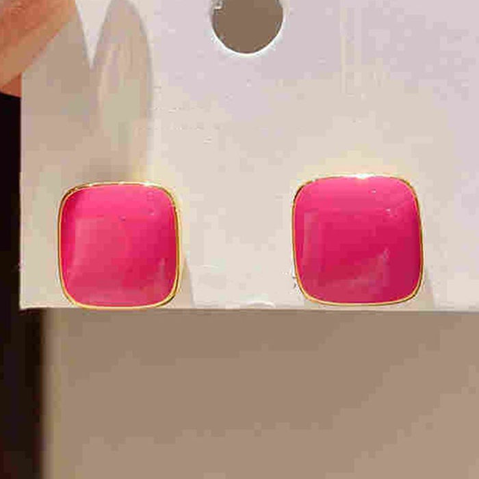 Wholesale Rose Pink Flower Earrings Sweet Elegant Earrings